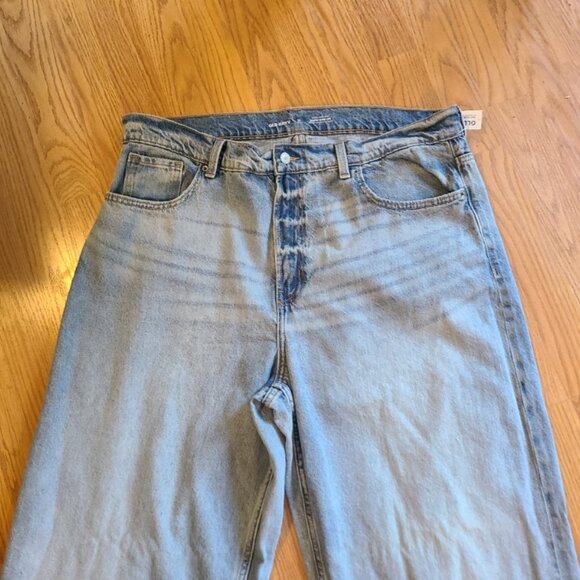 NEW NWT! OLD NAVY EXTRA HIGH-RISE BAGGY WIDE LEG JEANS RIGID DENIM sz 18 Tall - Picture 3 of 6